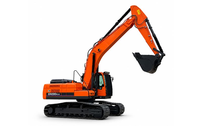 Máy xúc bánh xích DX230PC-9 21,6 tấn: Thông số kỹ thuật hạng nặng cho công việc hiệu suất cao
